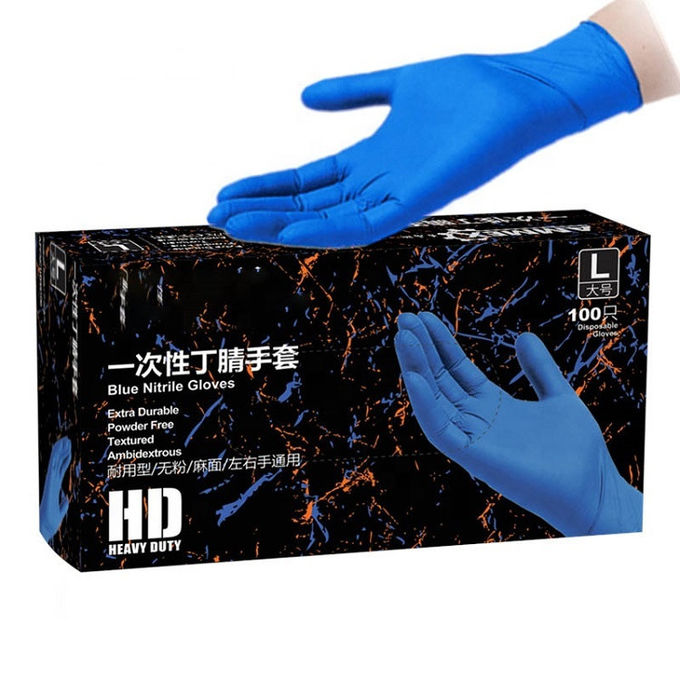 Του S Μ Λ μπλε χειρουργικά γάντια 4 γαντιών νιτριλίων Examation σκονών ελεύθερα μίας χρήσης