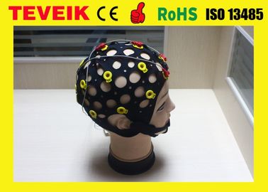 Υψηλή επίδοση 20 μόλυβδοι EEG ΚΑΠ με το ασημένιο ηλεκτρόδιο χλωριδίου επαναχρησιμοποιήσιμο