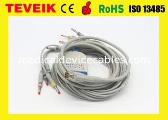 Συμβατό καλώδιο μολύβδου ECG/EKG HP M1770A 10 και leadwires με τα πρότυπα IEC Banana4.0