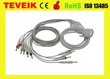 MS1-106902 EDAN ενός κομματιού 10 οδηγεί το καλώδιο EKG/ECG με την μπανάνα 4,0 αντιστάτης IEC 10K