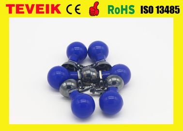 Παιδιατρικό αναρρόφησης φλυτζανιών ηλεκτροδίων μπλε υλικό σιλικόνης σφαιρών νικέλινο για το DIN 3,0