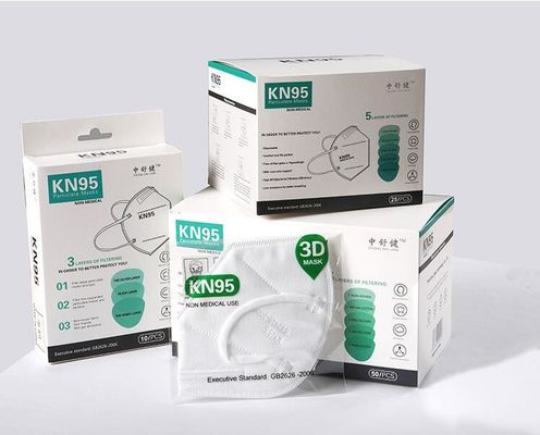 Kn95 αναπνευστική συσκευή 15*10.2cm KN95 5 μασκών μίας χρήσης μάσκα προσώπου Meltblown Ambu πτυχών
