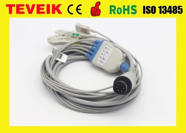 Το ιατρικό ένα κομμάτι 5 Mindray εργοστασίων επαναχρησιμοποιήσιμο οδηγεί το καλώδιο ECG με το συνδετήρα, στρογγυλό 6pin