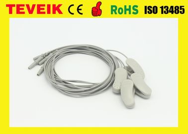 Καθαρό ασήμι 1.2 ηλεκτρόδιο DIN 1.5 υποδοχή ROHS συνδετήρων αυτιών καλωδίων μέτρων EEG