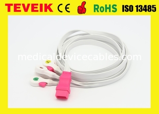 Μίας χρήσης ιατρικό καλώδιο PVC ECG κατασκευαστών Teveik για το υπομονετικό όργανο ελέγχου, 5 μόλυβδοι