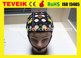 Ιατρική τιμή εργοστασίων του χωρισμένου καπέλου Neurofeedback EEG για τη μηχανή EEG, ασημένιο ηλεκτρόδιο χλωριδίου