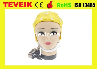 Ιατρικό καπέλο EEG, ηλεκτρόδιο κασσίτερου, 32 μόλυβδοι eeg ΚΑΠ με το συνδετήρα καρφιτσών DB25 για τη μηχανή eeg