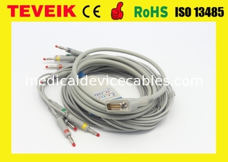 Καλώδια Schiller EKG, 10 καρφίτσα DB 15 leadwires, DIN/θραύση/ηλεκτρόδια συνδετήρων ekg