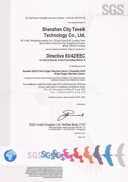 Κίνα Shenzhen Teveik Technology Co., Ltd. Πιστοποιήσεις